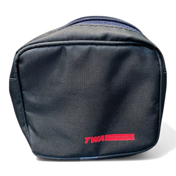 TWA Airlines Amenity Cosmetic Travel Kit Bag 5" Collector Memorabilia Vintage - Picture 2 of 7